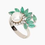 серебряное кольцо с драгоценными камнями 57200309